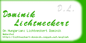 dominik lichtneckert business card